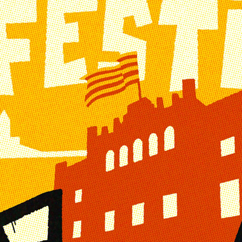 Details of the Sitges Fantastic Film Festival poster by Cha