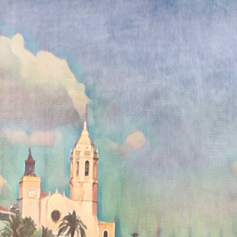 Details of the Church in the Sitges poster Estiu