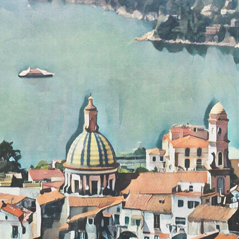 Close-up detail of the Vietri sul Mare poster, highlighting the intricate artwork by Alecse™