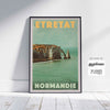 Etretat Poster Cliffs, Normandy Vintage Travel Poster by Alecse™