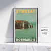 Affiche Etretat Falaises, Normandie Affiche de voyage vintage par Alecse™
