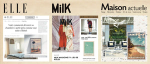 Santa Monica Cream poster in Elle Decoration, Hollywood poster in Milk Magazine and Ste Luce in Maison Actuelle