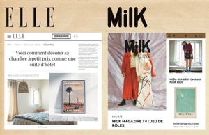 Santa Monica Cream poster in Elle Decoration and Hollywood poster in Milk Magazine