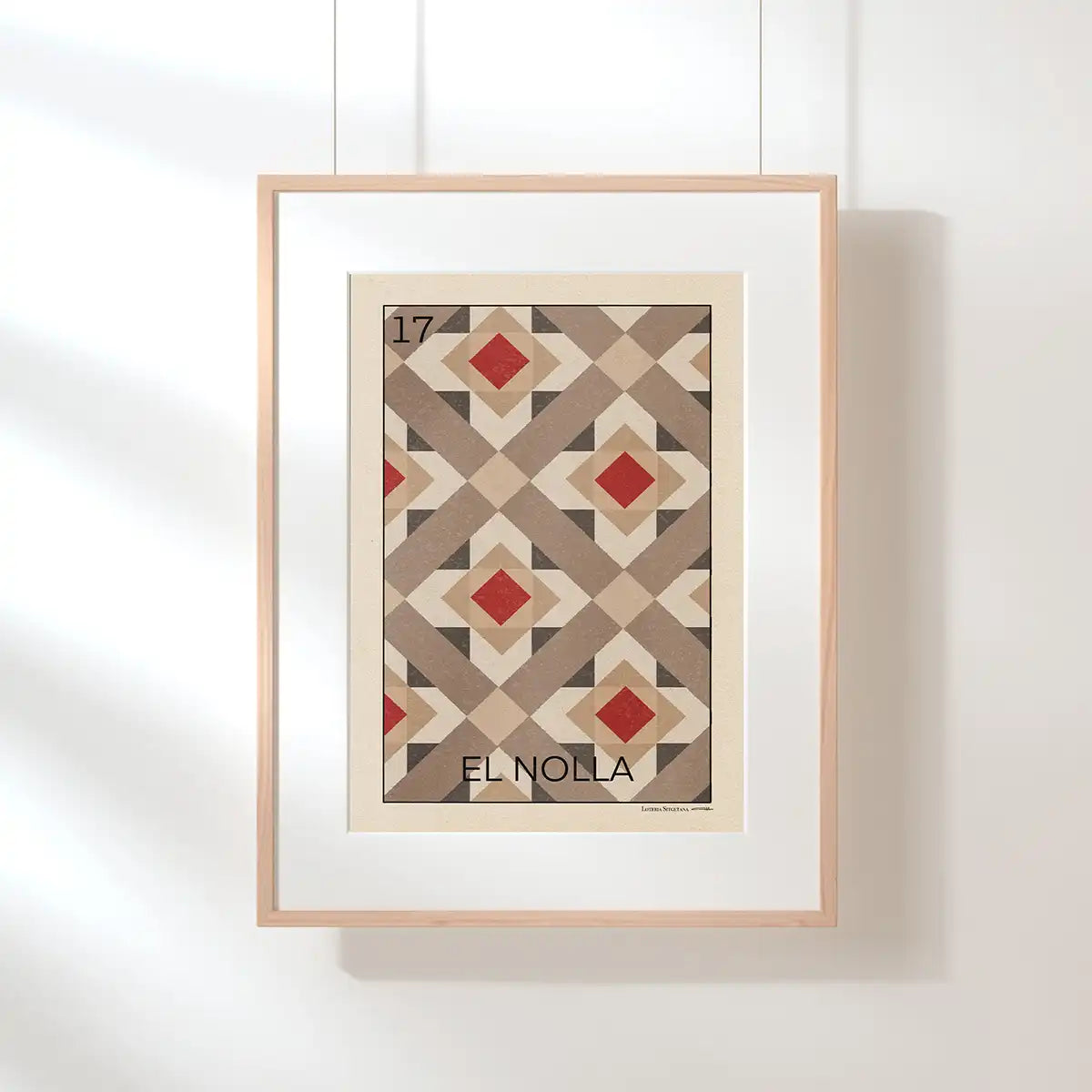 El Nolla Barcelona art print by Cha from the Lotería Barcelonesa limited edition of 300