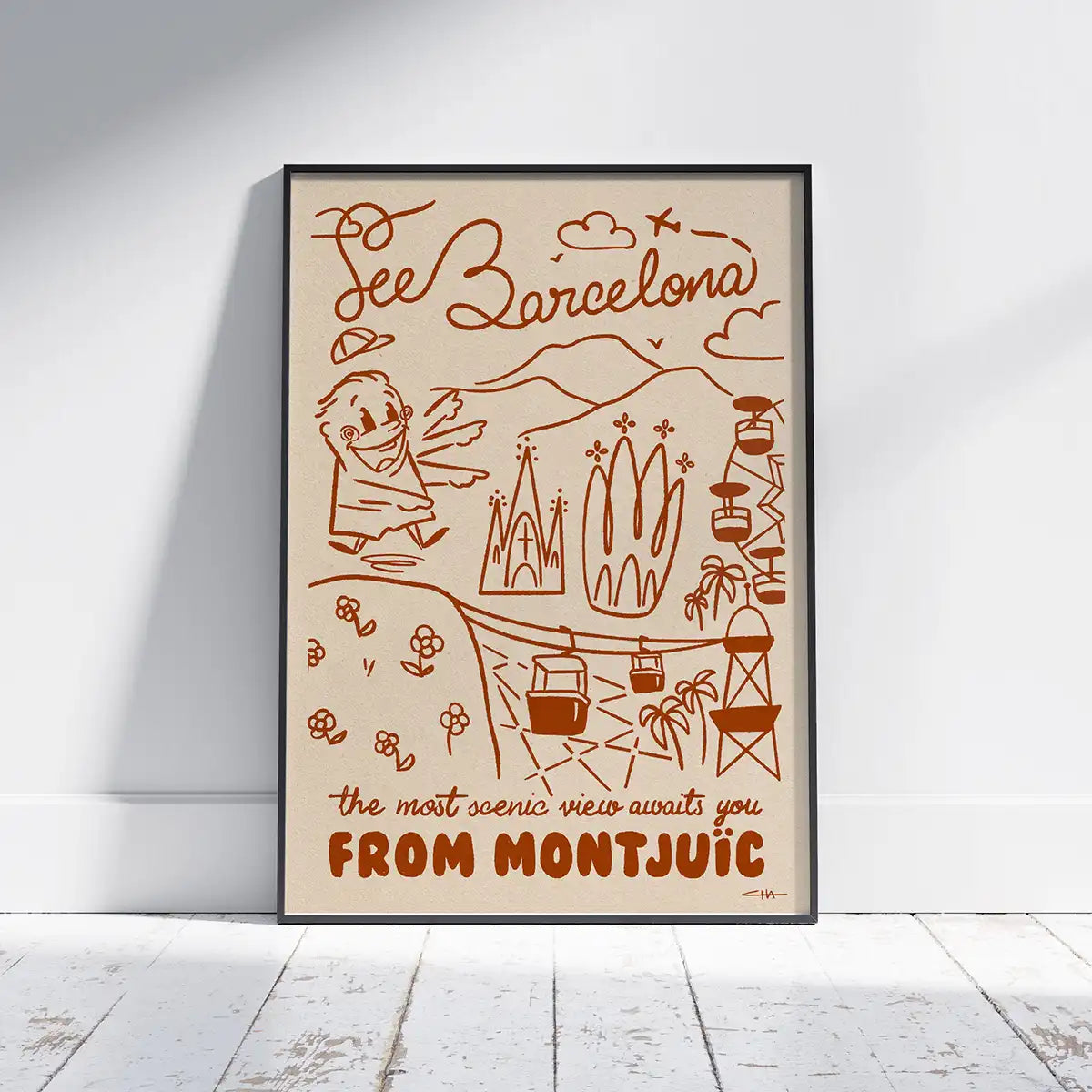 Montjuïc Barcelona Poster