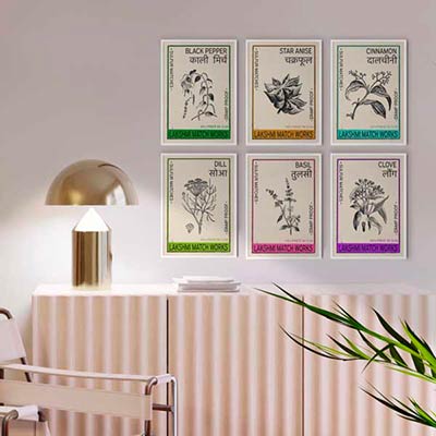 Indian Spices poster set 