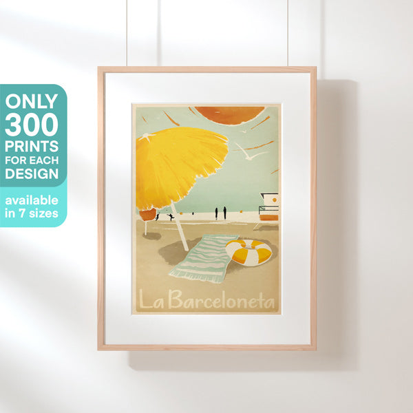 Limited Edition poster of Barcelona, La Barceloneta SC by Cha