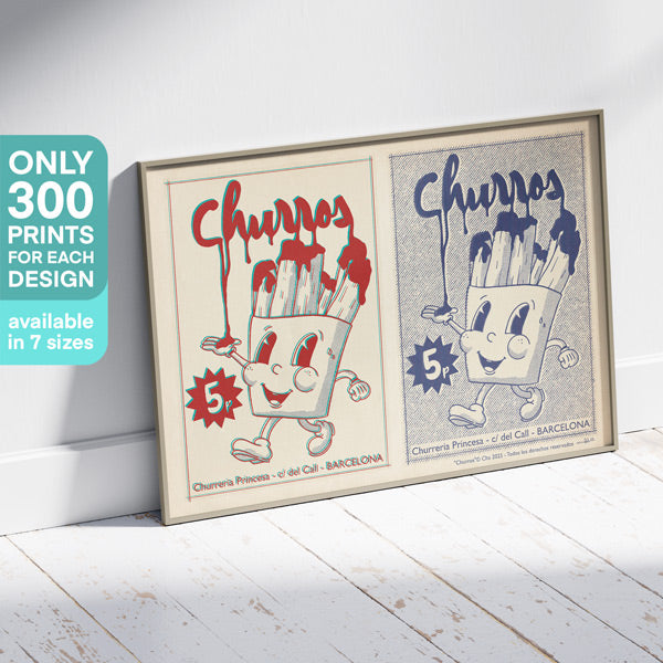 Limited Edition poster of Churros SC by Cha