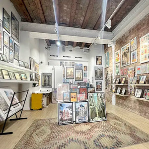 MyRetroPoster independent poster artists gallery in the Gothic Quarter of Barcelona