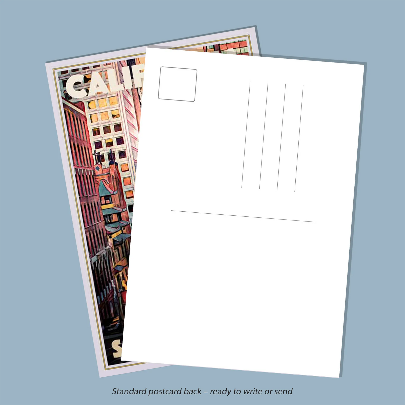 Personalized postcard & invitation – front and back layout example