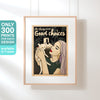 She Always Made Good Choices poster displayed in a sleek wooden frame, perfect for modern, quirky home or office decor.