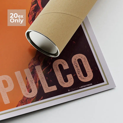 Signature detail on Alecse's limited edition 'Leap of Faith' poster, with the secure shipping tube for collector's artwork