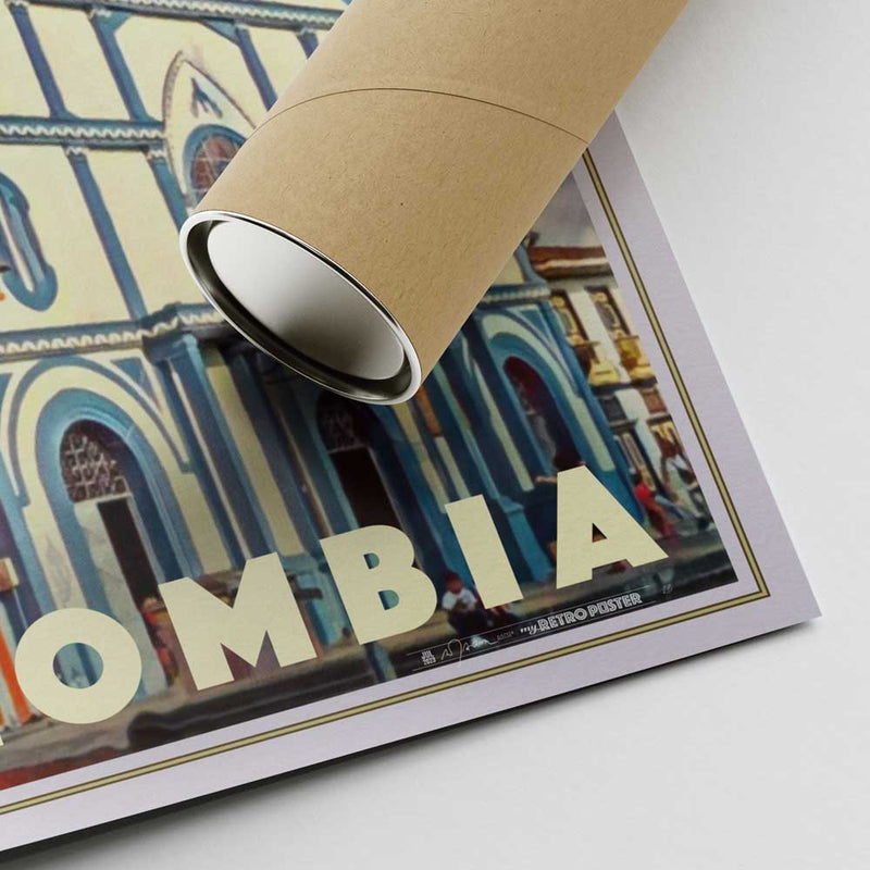 Rolled Filandia Colombia art print with poster tube