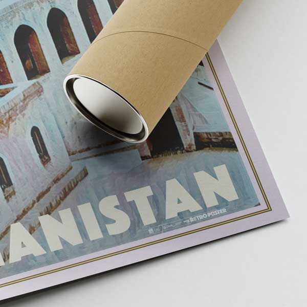 Signed Limited Edition Herat Afghanistan Poster - Unique Citadel Art with Shipping Tube