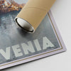 Alecse's Signature on Lake Bled Poster Corner with Eco-Friendly Shipping Tube