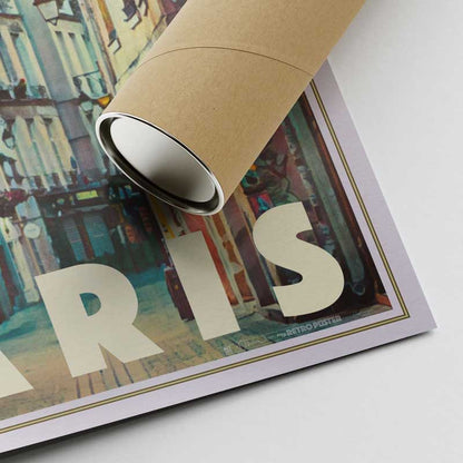 Alecse's Signed Le Marais Poster - Parisian Art with Carton Shipping Tube