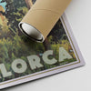 Lower right corner of the Palma Cathedral travel poster featuring Alecse’s signature and a durable carton shipping tube.