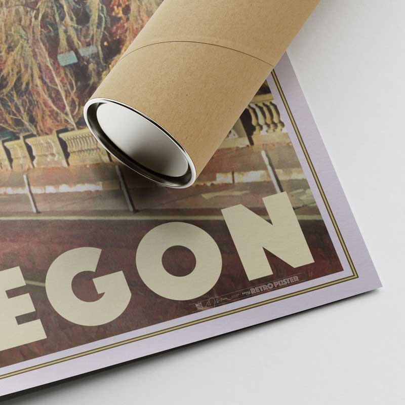 Corner of the Portland poster of Oregon