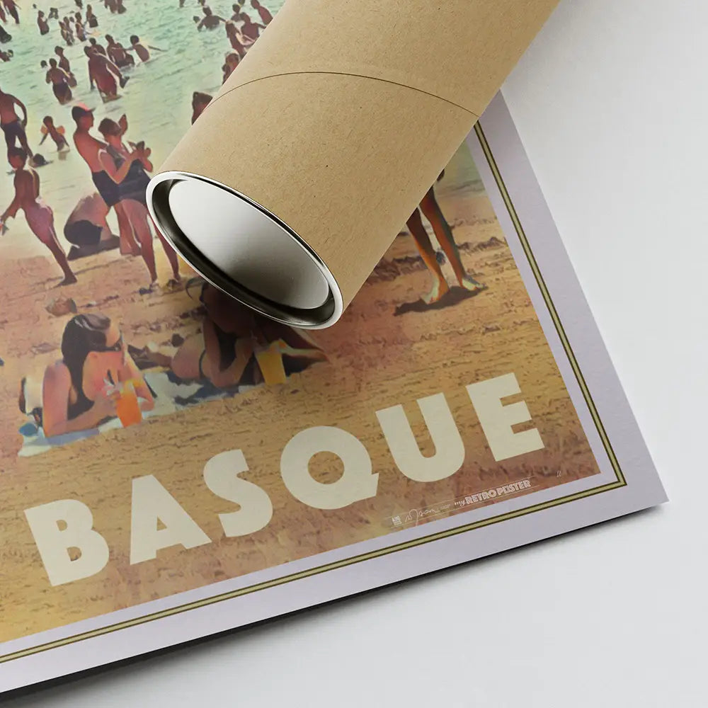 Close-up with tube of St Jean de Luz Pays Basque poster print