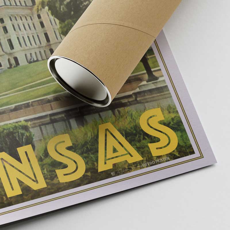 Corner of the Topeka poster and shipping tube