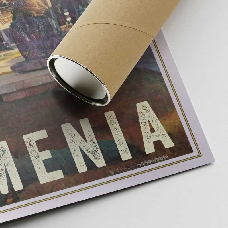 Corner of the Yerevan poster and shipping tube