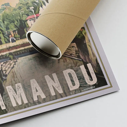 Kathmandu Bridge poster rolled and shipped in eco-friendly reinforced tube