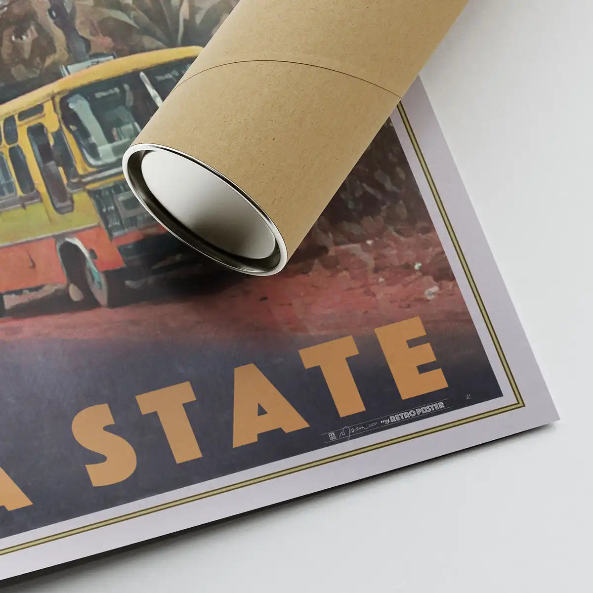 Morjim Goa poster printed on premium matte Fine Art paper and shipped rolled inside a protective eco-friendly tube