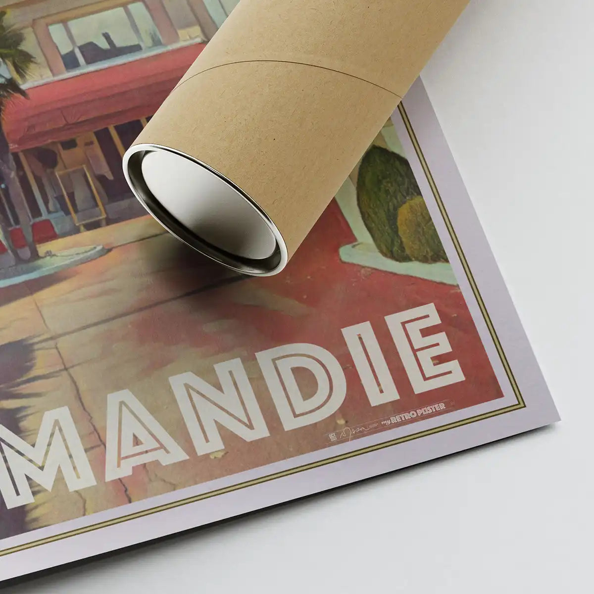 Royal Deauville travel poster packaged in an eco-friendly reinforced shipping tube, ready for worldwide delivery