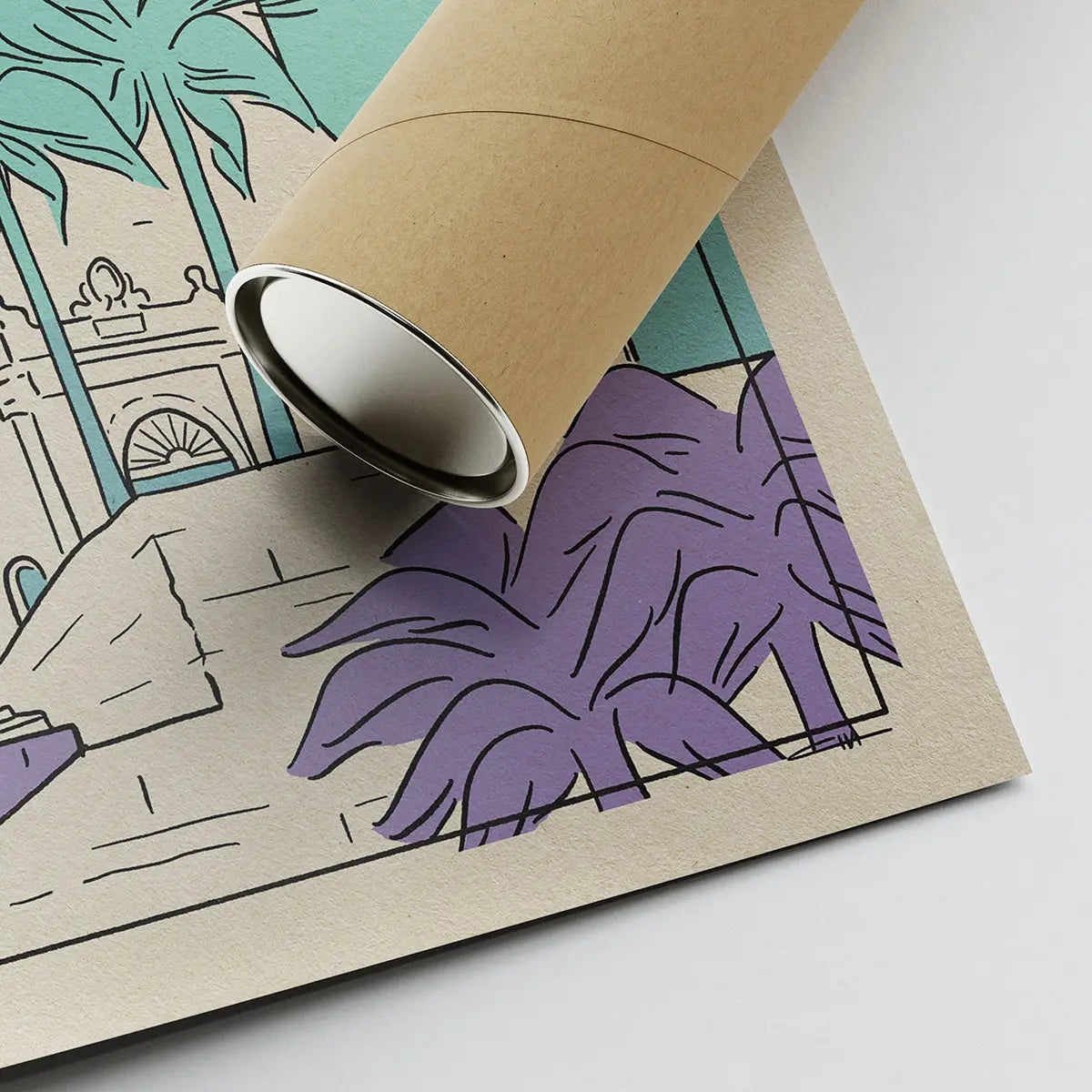 Sitges Rainbow limited edition poster printed on fine art paper and packaged in an eco-friendly shipping tube