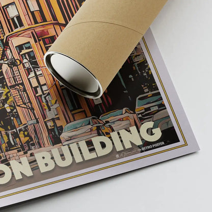 Toronto Flatiron Building poster rolled in an eco-friendly shipping tube, museum-quality giclée print by Alecse