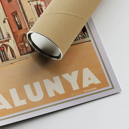 Vic Osona vintage poster delivered in an eco-friendly reinforced cardboard tube, rolled for safe worldwide shipping