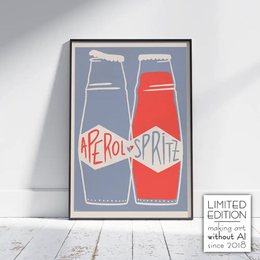 Aperol Spritz Coktail poster - Mixology Print Limited edition Series