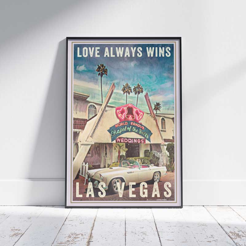 Las Vegas Poster Bells Love, Las Vegas Wedding Poster by Alecse