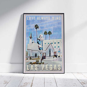Las Vegas Poster Bliss Love, Vegas Wedding Chapel Poster by Alecse