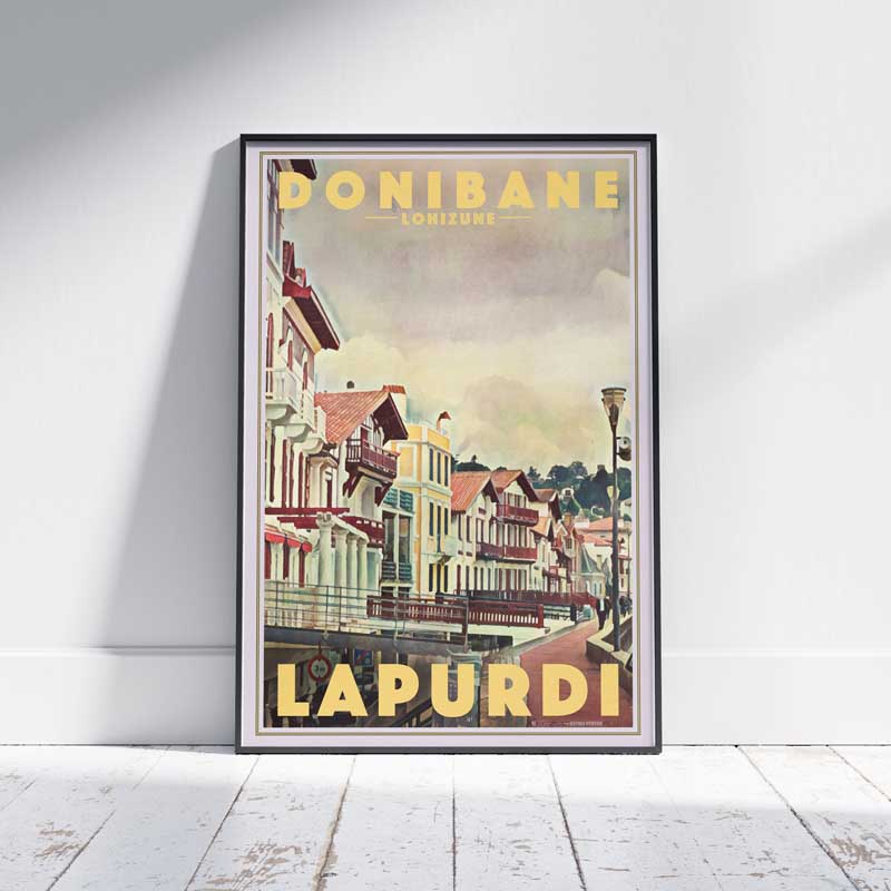 Limited edition Donibane Lohizune poster by Alecse, depicting St Jean de Luz's Basque heritage