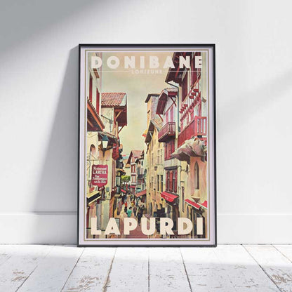 Saint-Jean-de-Luz Donibane Perspective Poster - Framed Limited Edition Basque Country Art
