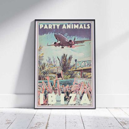Ibiza Poster Party Animals, Ibiza Vintage Party Poster by Alecse
