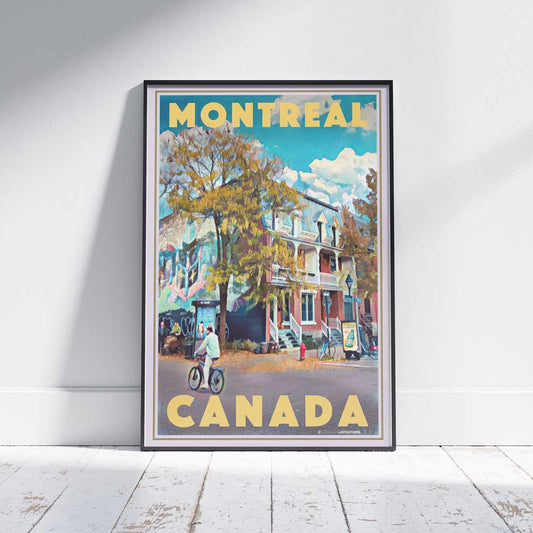 L'affiche de la vie montréalaise d'Alecse met en valeur le dynamisme quotidien de la ville.