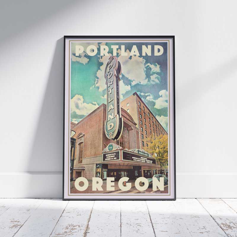 Portland Poster Concert, Oregon Travel Poster by Alecse