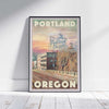 Portland Poster Oregon, US Vintage Travel Poster by Alecse