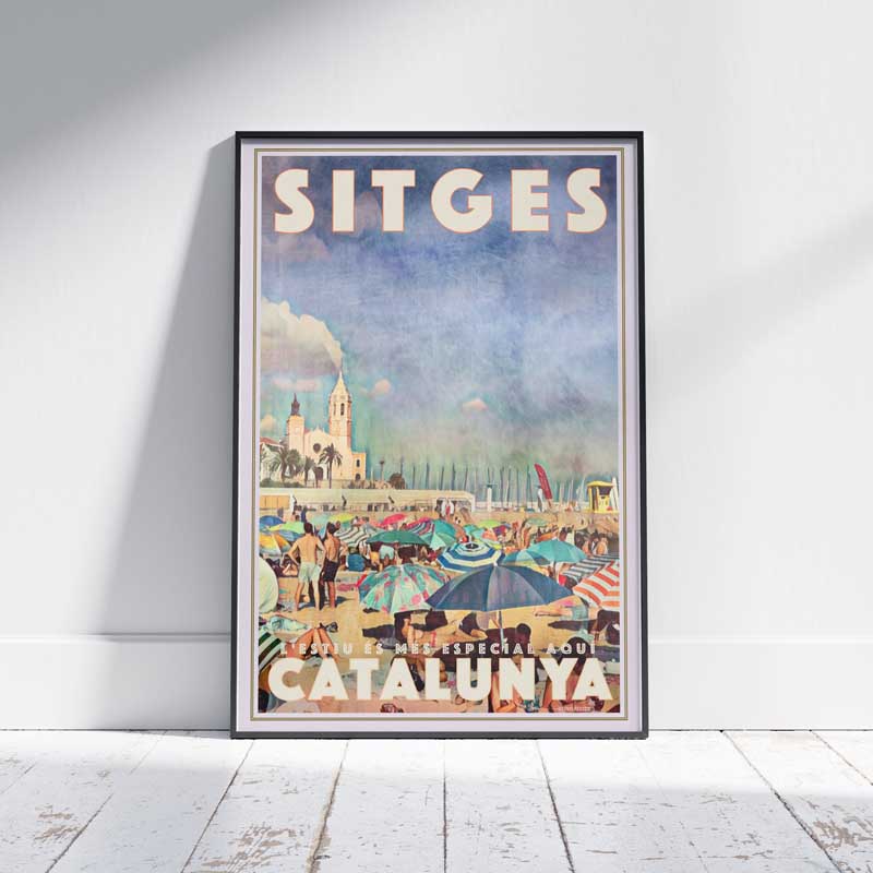 Sitges poster Estiu es mes especial aqui - Limited Edition Spain Travel Poster by Alecse