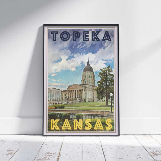« Topeka Poster Capitol, Affiche de voyage du Kansas » par Alecse