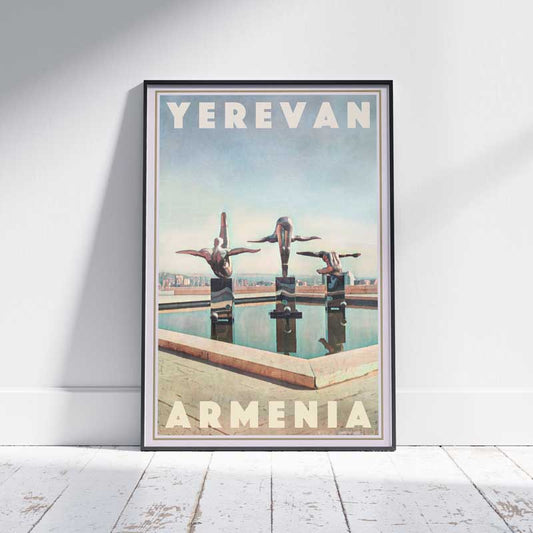 Yerevan Poster Divers, Armenia Vintage Travel Poster by Alecse