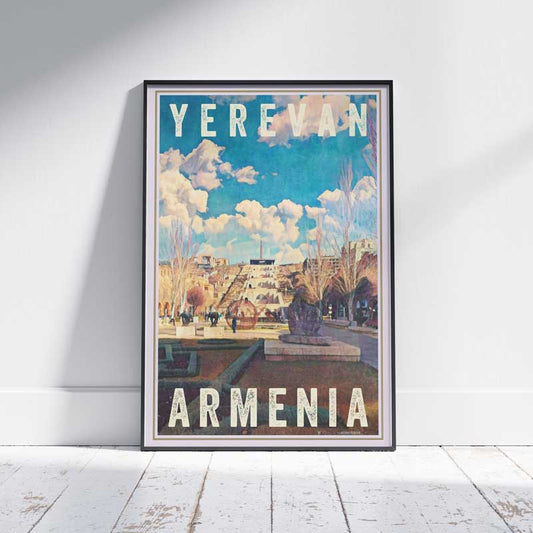Yerevan Poster Cafesjian, Armenia Vintage Travel Poster by Alecse