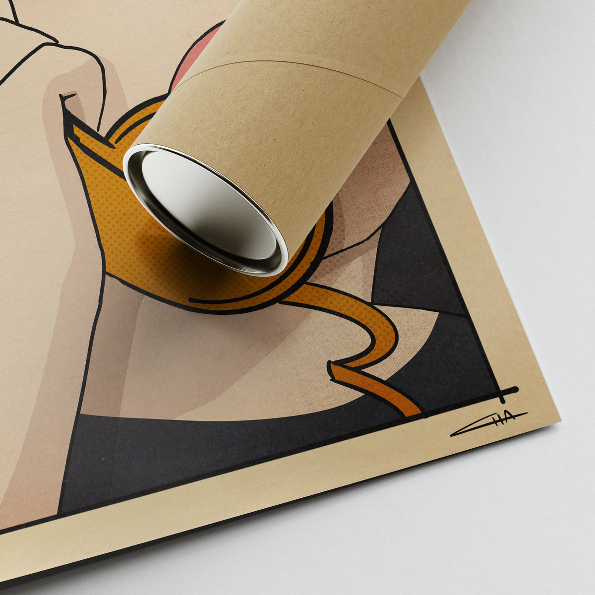 Limited edition print of the Soft Pop Studio™ poster, showing texture and high-quality paper details.