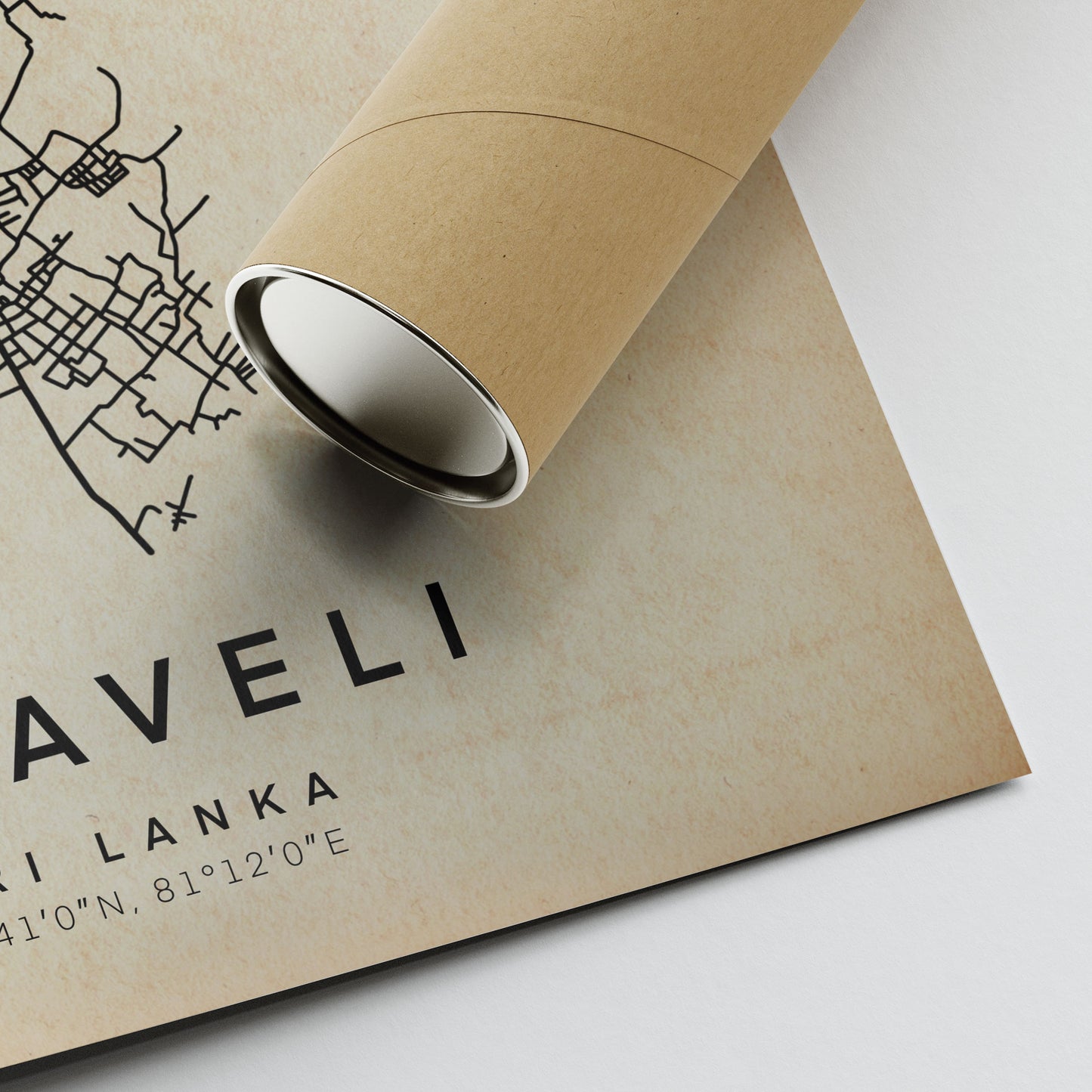 Corner of the Nilaveli map poster by Cha