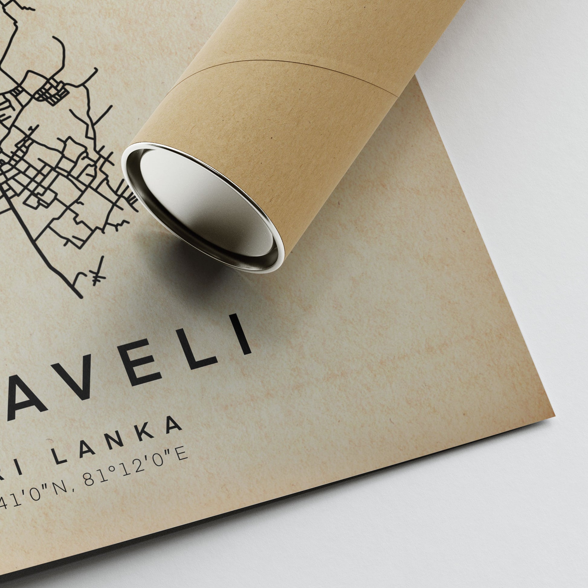 Corner of the Nilaveli map poster by Cha