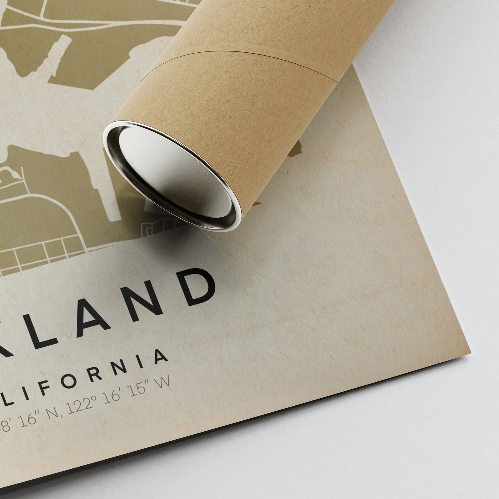 Oakland Kaart Poster