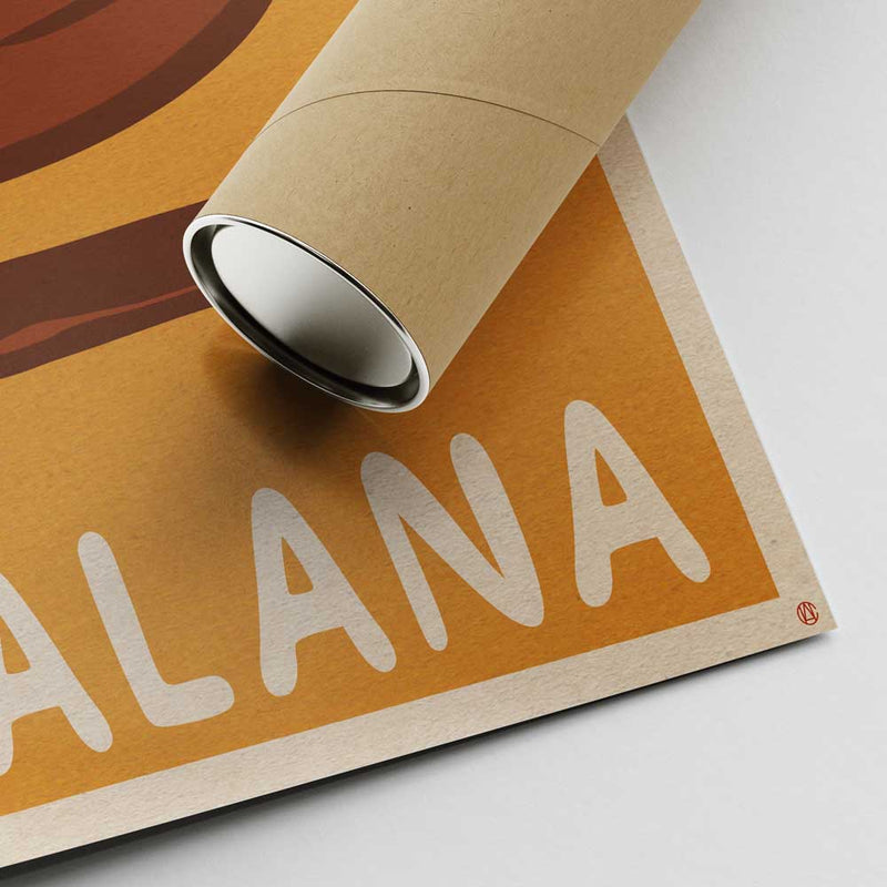 Crema Catalana Print - Pastel 70's Colors - Secure Packaging