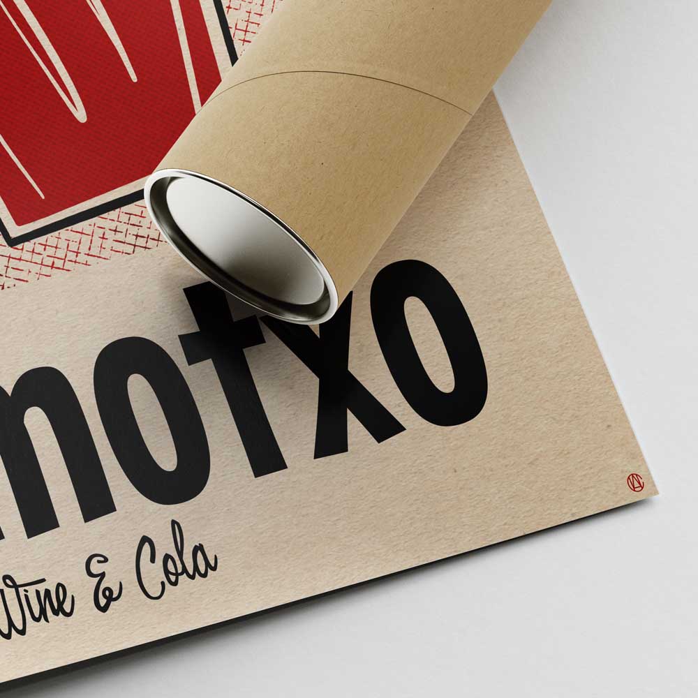 KALIMOTXO Poster - Retro Spanish Drink Art - Delivered in Safe Tube